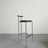 Italian Postmodern Black Tokyo Stool by Rodney Kinsman for Bieffeplast, 1985