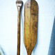 Pair of old wooden oars
