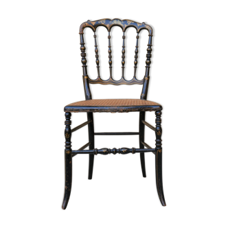 Napoleon III wooden and canning chair, 1920s