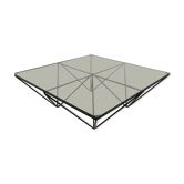 Coffee table Italian design year 80 metal and geometric glass