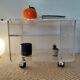Vintage rolling dessert trolley in plexiglass - Space Age style - 1970s