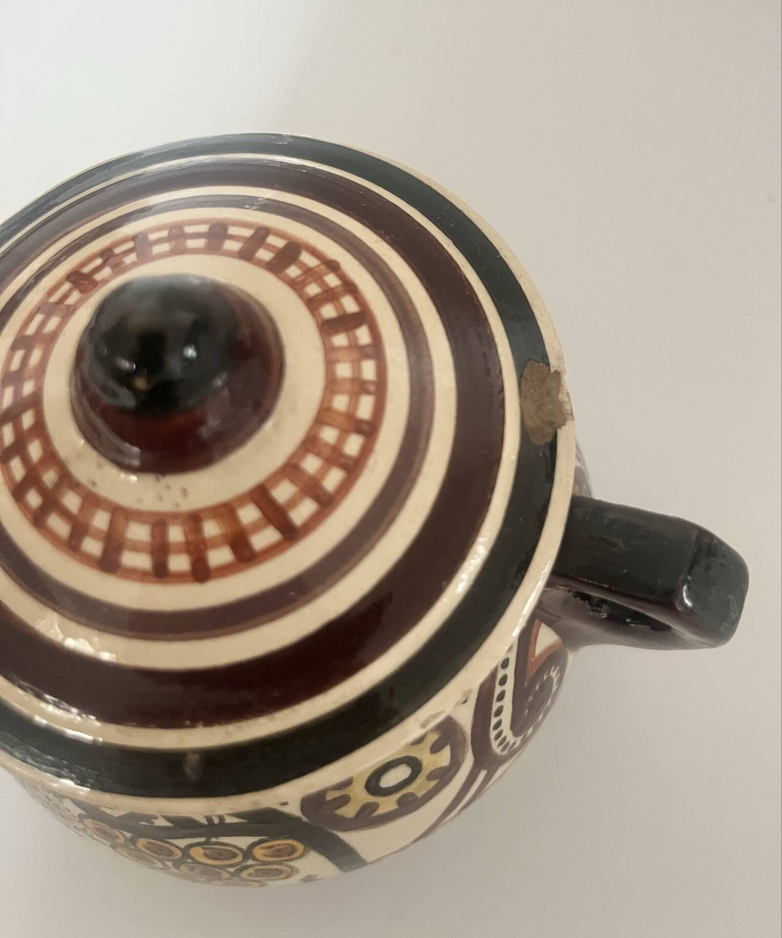 Antique tea and coffee service signed Paul Fouiffen Quimper