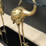 70s gilded brass wader console