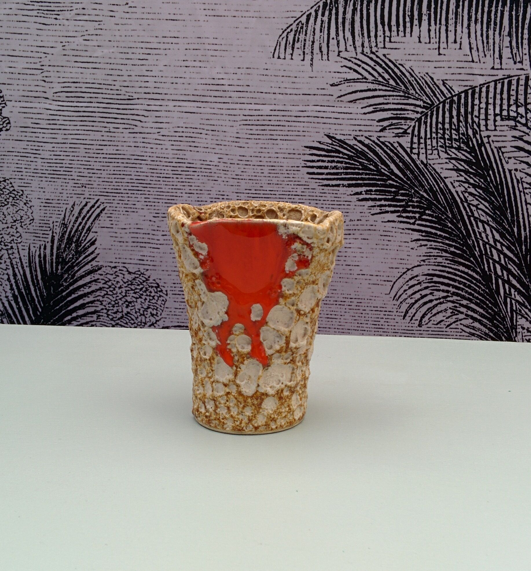 Orange vase vintage