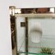 Vitrine laiton étagère verre design 1970