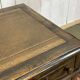 Early 20th century English desk in walnut, oak and marble top