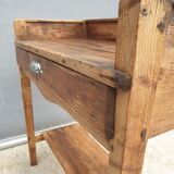 Rimmed table Norman country console in Pine