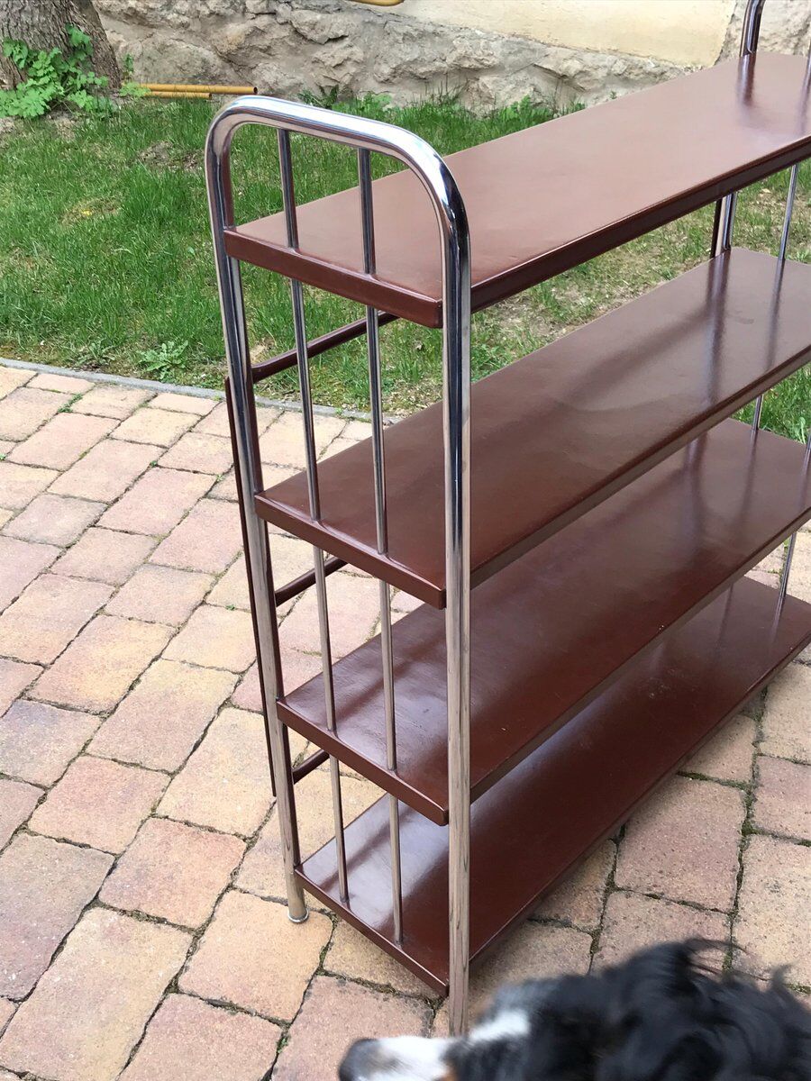 Bauhaus style metal book shelf, 1920