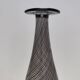 Vase Bouteille en Verre de Murano Noir "Mezza Filigrana" par Dino Martens pour Aureliano Toso