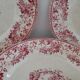 Gien ceramic flat plates. Collection "Bouquets de roses"