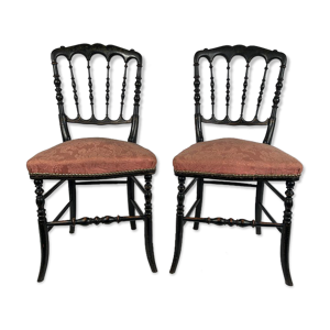 Paire de chaises bois
