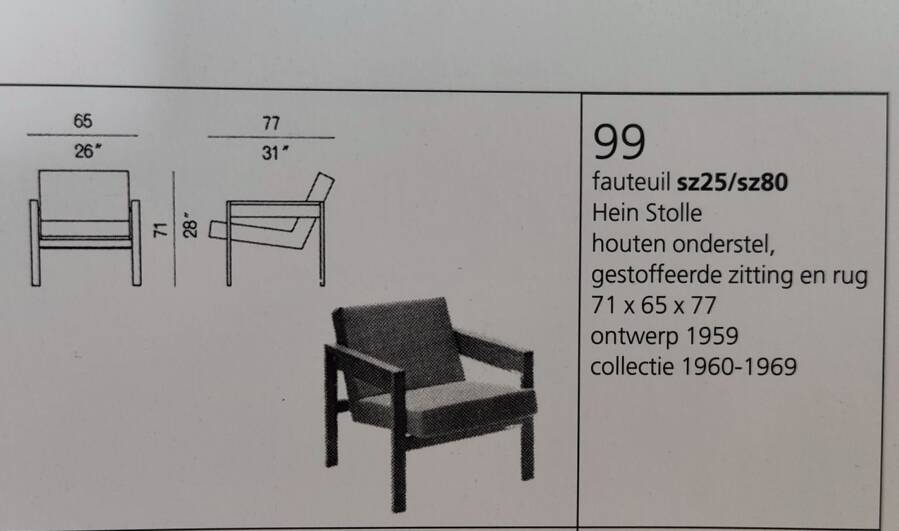 Hein Stolle for 't Spectrum wenge wooden armchair model SZ25 / SZ80