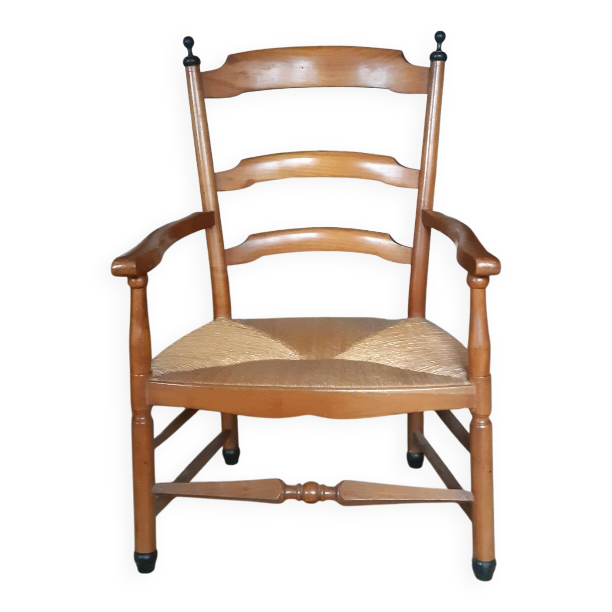 Large straw armchair