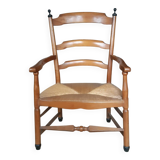 Large straw armchair