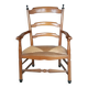 Large fauteuil paillé