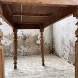 Walnut and marble bistro table 1890