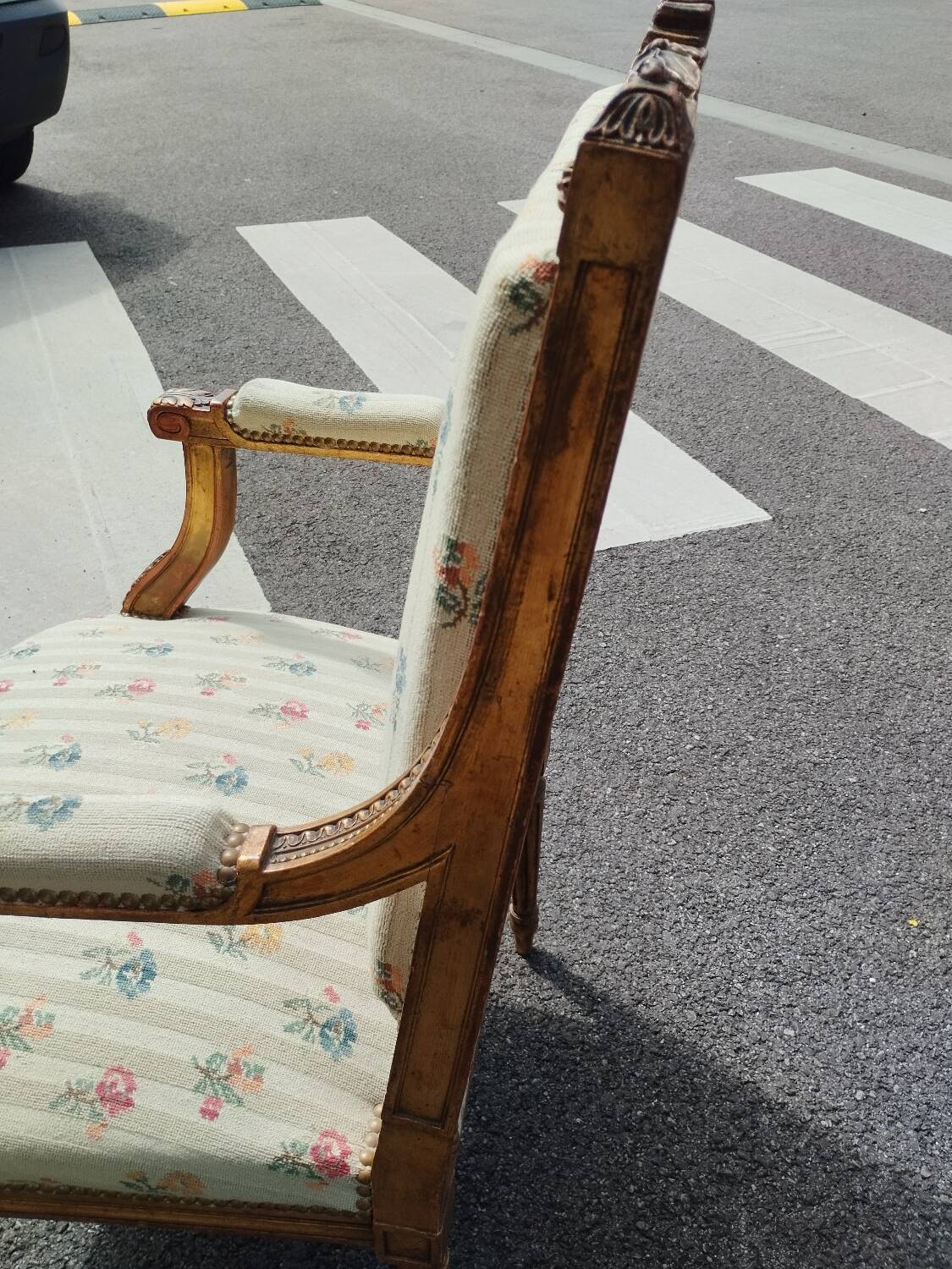 Pair of old Louis XVI style armchairs