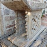 2 African carved wooden stools