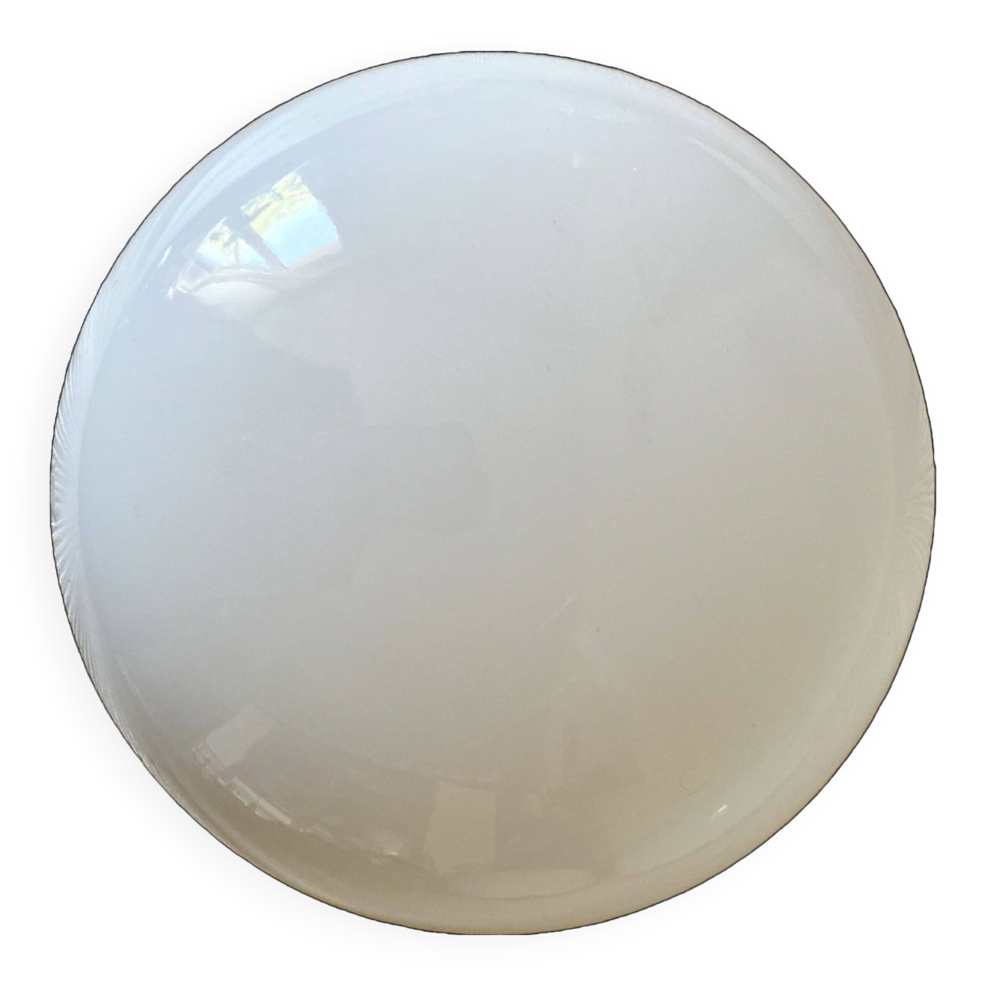 Round vintage opaline ceiling light, curved