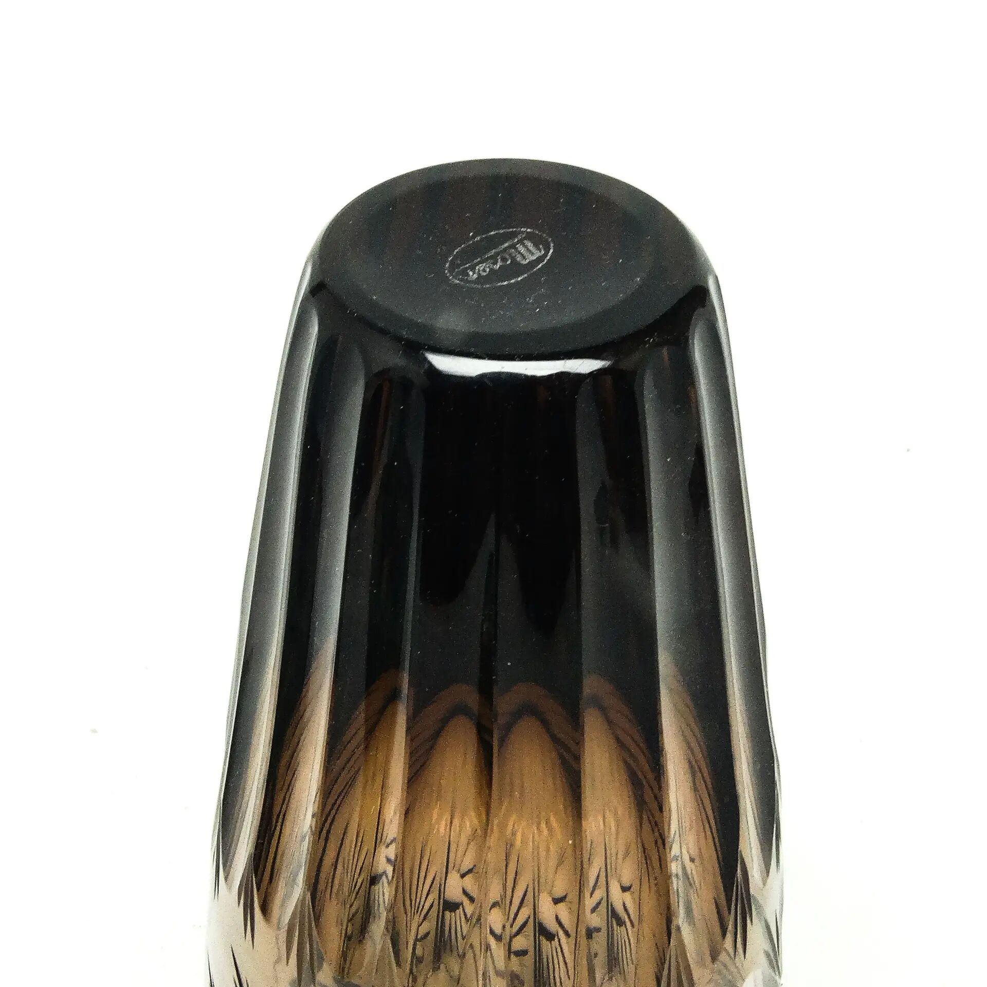 Art Deco vase, crystal, Moser, Czechoslovakia, 1930s