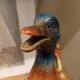 Pichet canard en barbotine signé St Clément