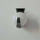 Pair of vintage opaline and chrome wall lights, France 1970
