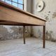 Cherry farmhouse table with spindle legs, 1950s