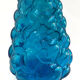 Grande carafe vintage en verre bleu piscine