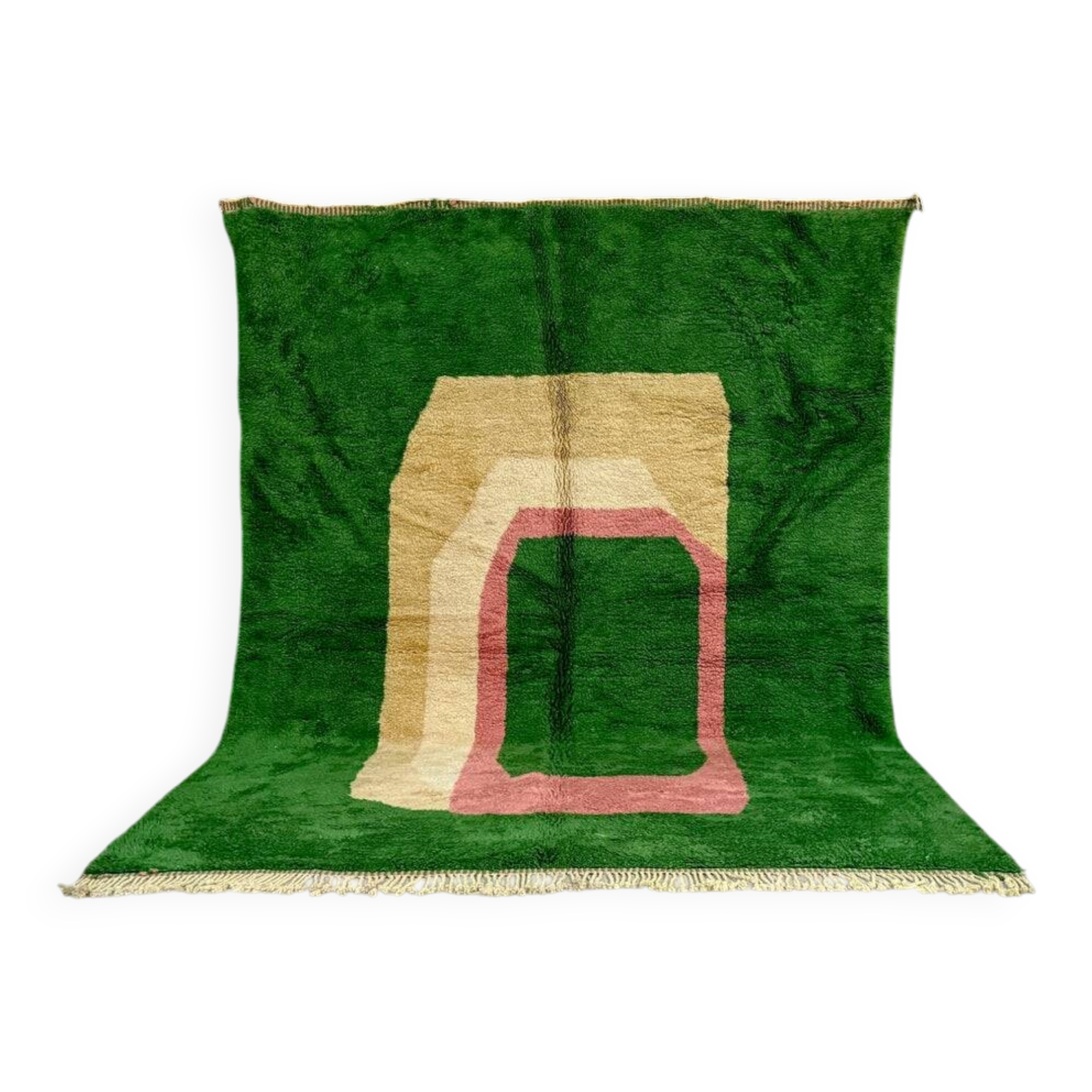 Custom green Moroccan rug 2.5/1.6