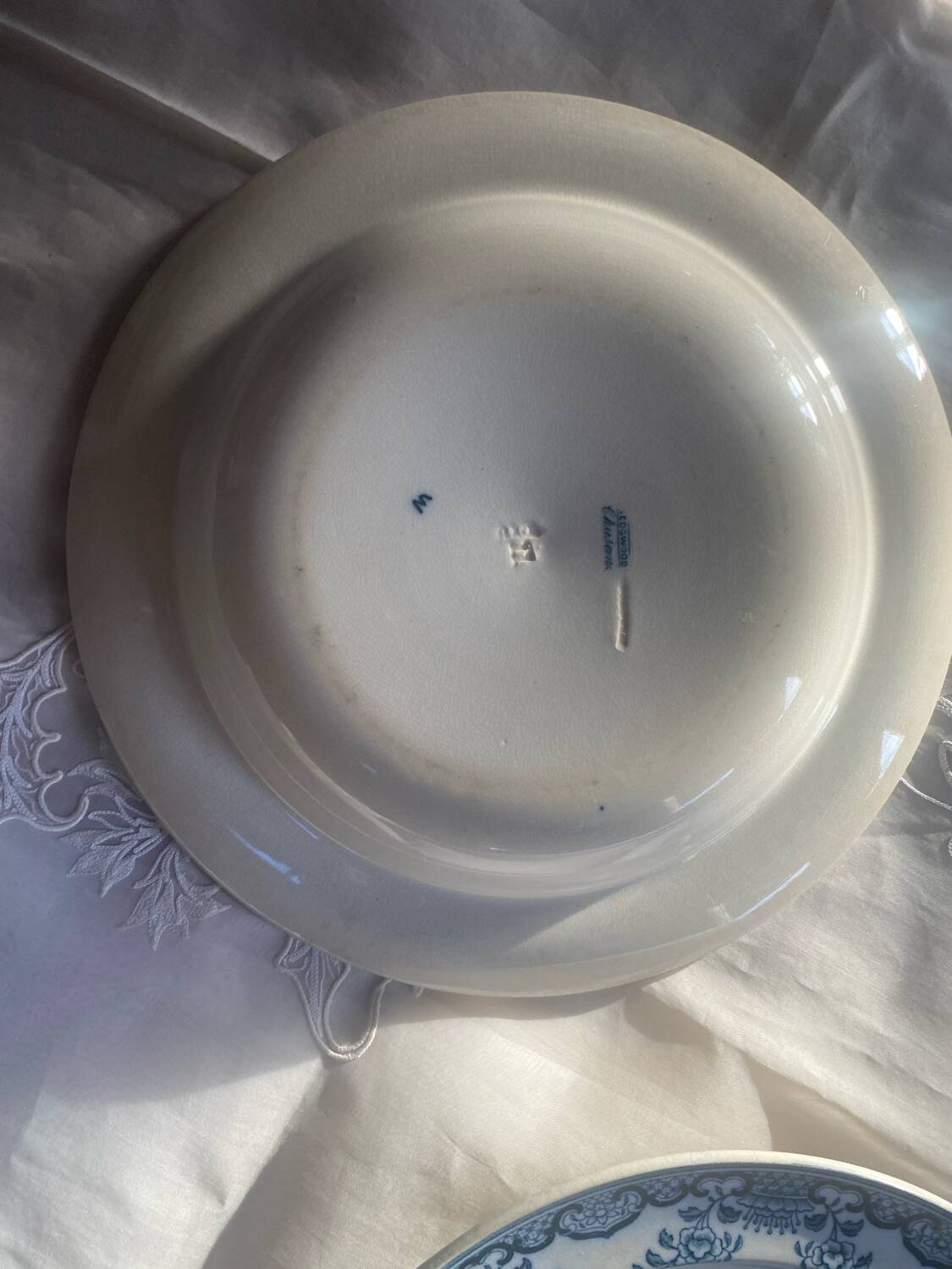 Set of 2 antique Wedgwood deep plates.
