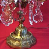 Pair of crystal tassels with bronze frame