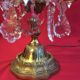 Pair of crystal tassels with bronze frame