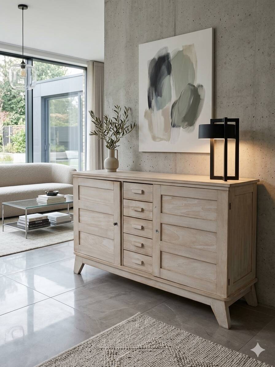 Enfilade René Gabriel en chêne des années 50
