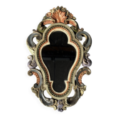 Vintage polychrome Florentine mirror – Italy, 1950s