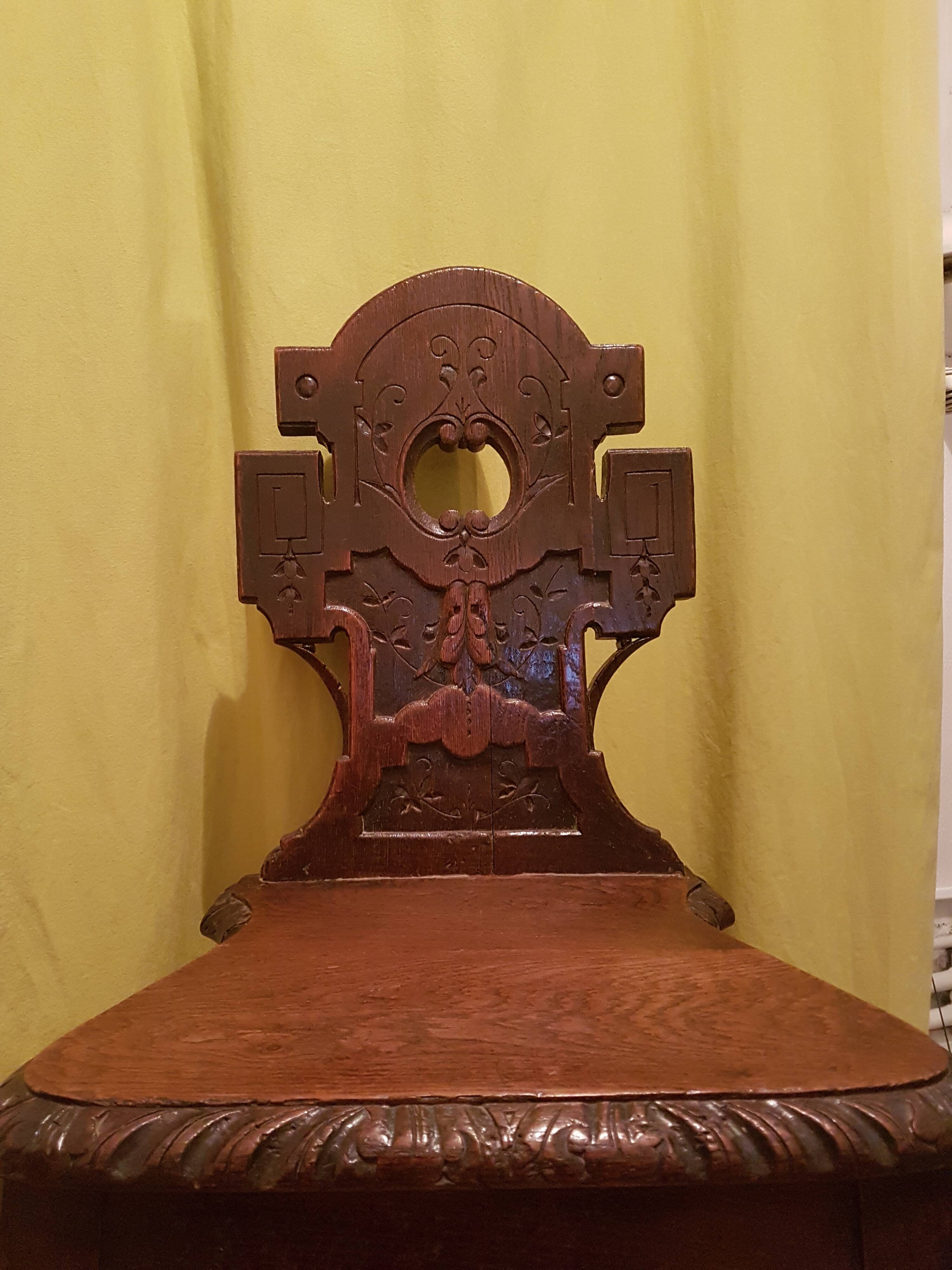 Black forest type exotic solid wood chair