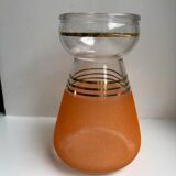 Orange granite glass vase 60s