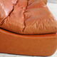 Flexible sofa, orange vinyl and foam, France, circa 1970