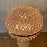 ▪️50s Pop and Modern Plastic Lamp Pink Globe and Cream Base Brand ME