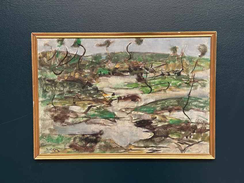 Original Swedish Oil On Panel – “Landscape” By Ingvar Wiede – Vintage & Framed