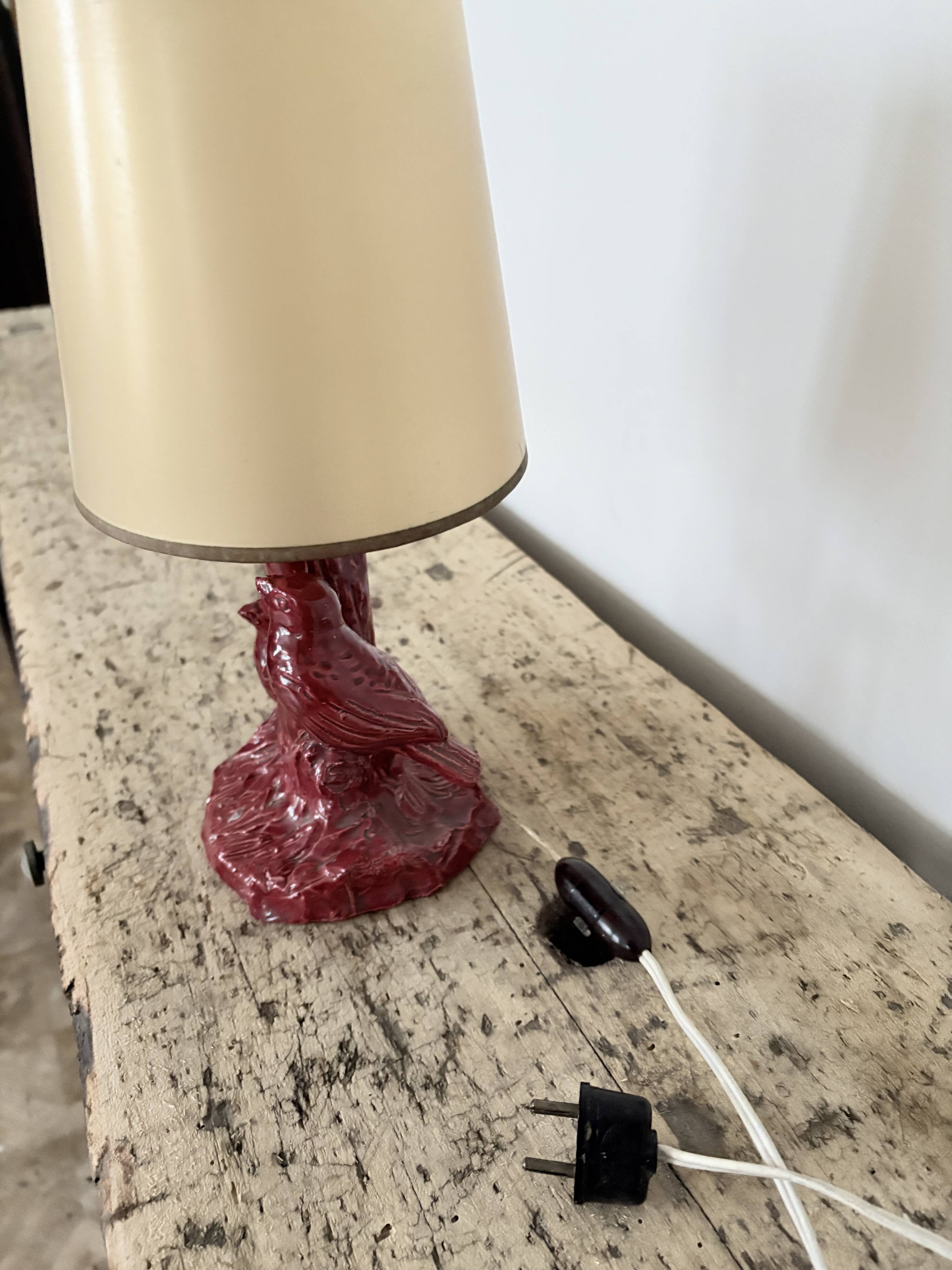 Ceramic bird lamp