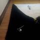 Tapis marocain beni ourain à motif noir