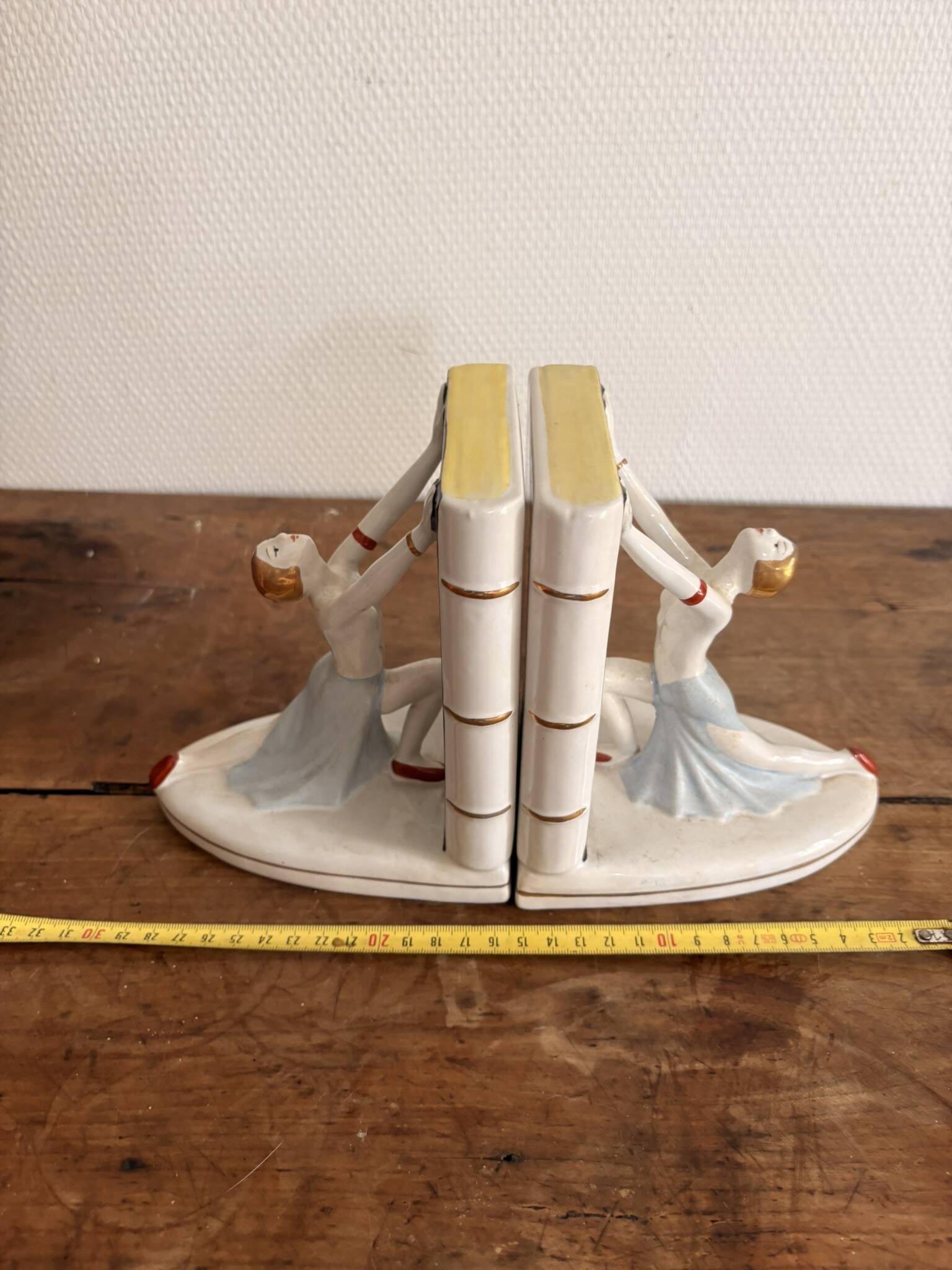 Art Deco Bookends Porcelain Dancer