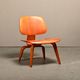 Charles & Ray Eames Early LCW Lounge Chair Red Aniline for Herman Miller