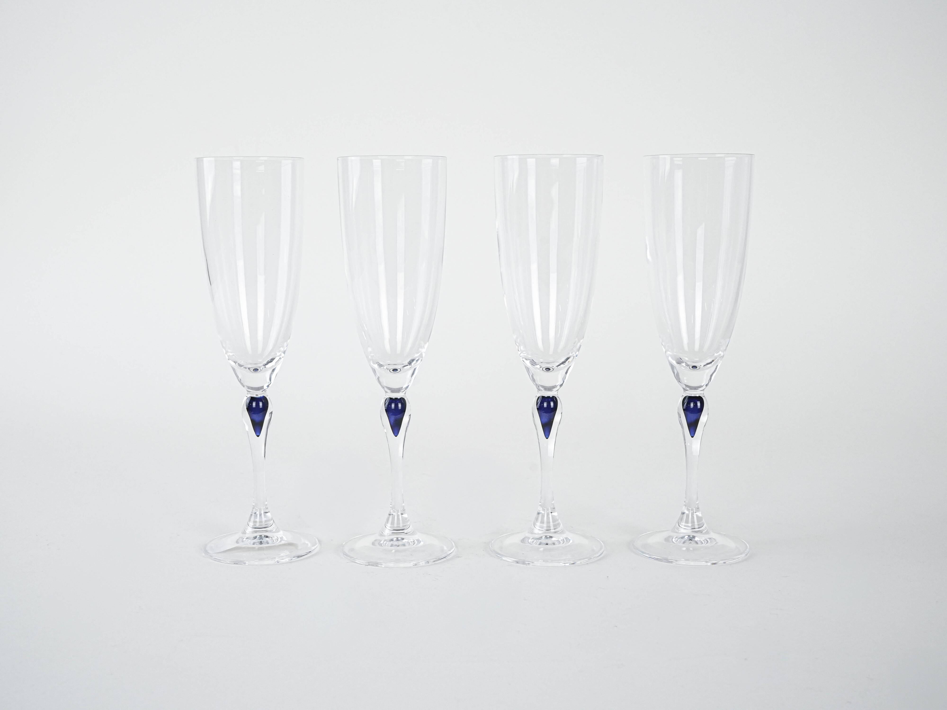 Set of four glasses, Danish design, 1970s, made in Denmark