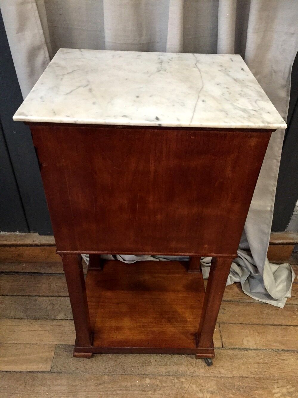 Bedside with wheels in walnut period Louis Philippe