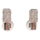 Pair of wall lights stainless steel glass minimalist 1970 seventies antique transparent luminaire