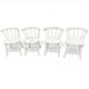 Set of 4 vintage Scandinavian chairs in solid wood.