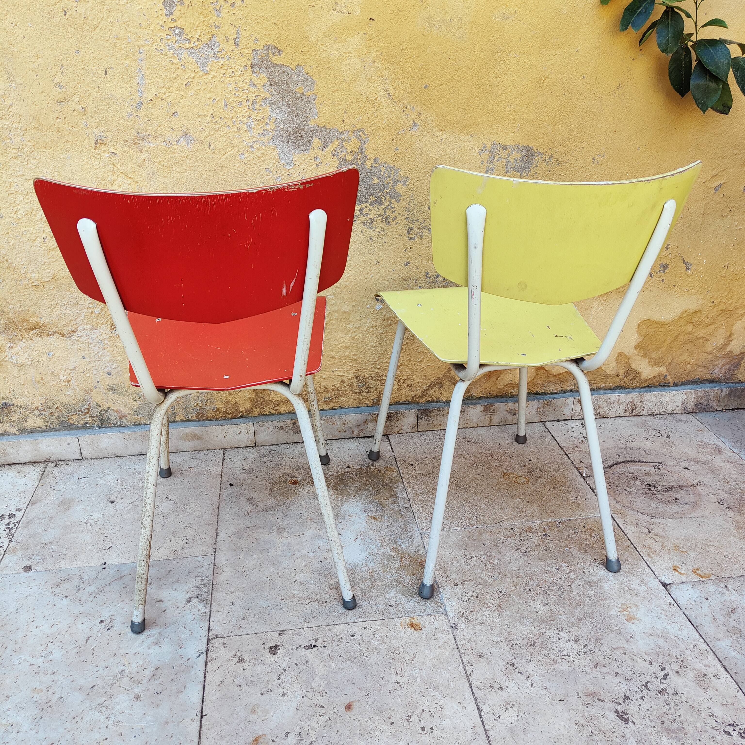 Pair of colorful chairs