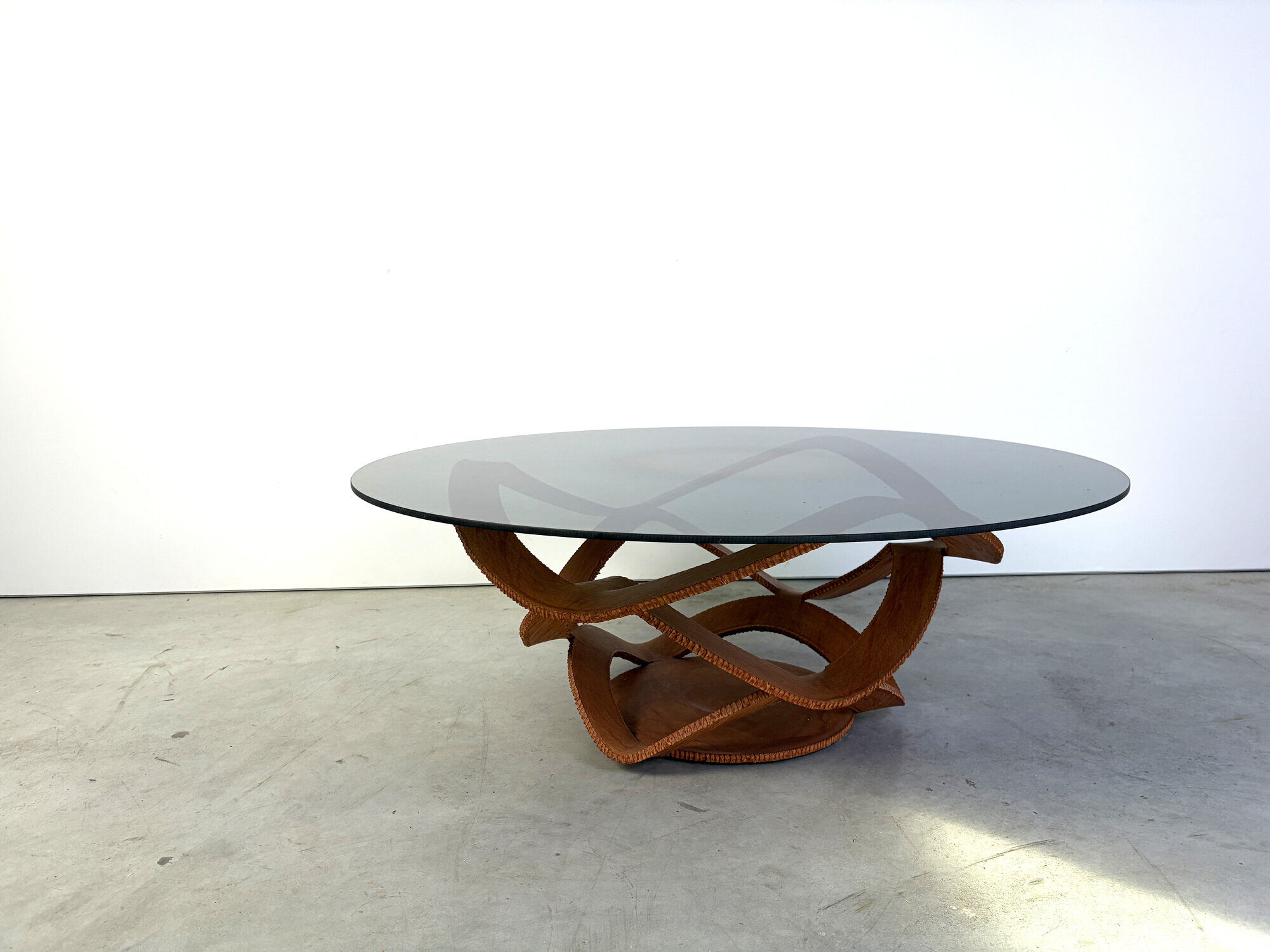 Steel coffee table by Maurice Barilone, 1980s
