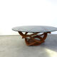 Steel coffee table by Maurice Barilone, 1980s